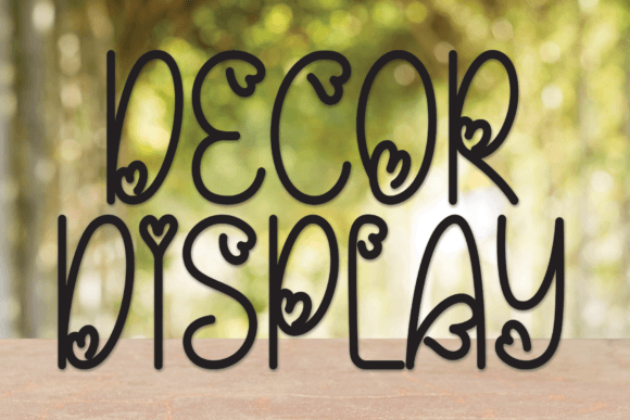 Decor Display: A Font for Friendly, Handmade Craft Projects