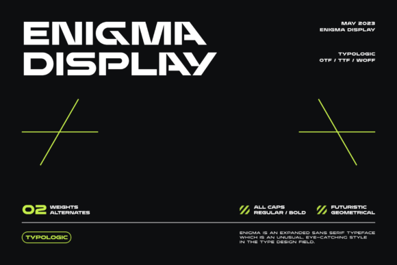 Enigma Display: An Expanded Sans Serif Typeface for Digital Impact