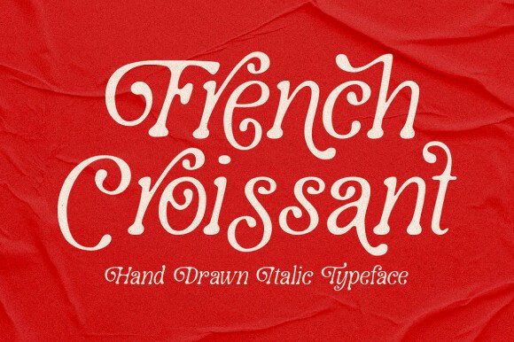 French Croissant: A Handmade Font for Creative Products