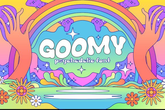 Introducing Grvs Goomy Funny Bubble Display: A Playful Font for Your Crafted Products