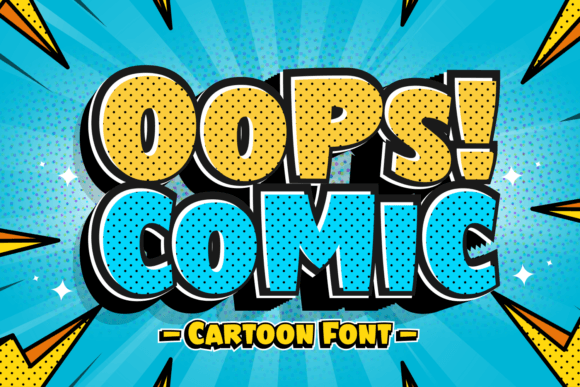 Oops Comic Font Review: A Bold Cartoon-Style Display Typeface