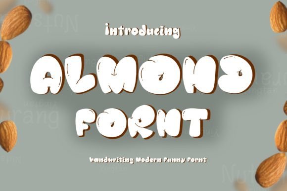 The Almond Fornt Font: A Bubbly Display Typeface for Crafted Goods